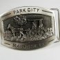 1987 Park City Utah Main Street Belt Buckle by Michael Ricker 11215 w Box