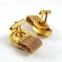 1970's Goldtone ZODIAC MIDAS AQUARIUS Wrap Around Cufflinks 111317