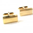 Goldtone Rectangular Cufflinks By S in A Shield 42616