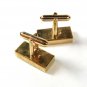 Goldtone Rectangular Cufflinks By S in A Shield 42616