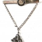 1950's Sterling Silver Tucson AZ Cowboy Horse Giant Cactus Tie Clasp 9816