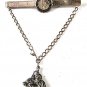 1950's Sterling Silver Tucson AZ Cowboy Horse Giant Cactus Tie Clasp 9816