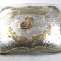 5 1/2" x 4" Mexican 2 Tone Initial J Alapca Slver Belt Buckle In Plastic 21317
