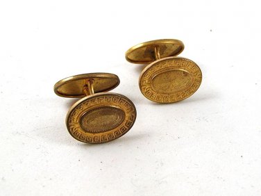 New Old Store Stock Edwardian / Victorian Gold Tone Cufflinks 92416j
