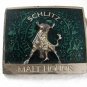 Vintage SCHLITZ Malt Liquour Enameled Belt Buckle 7617