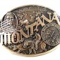 Vintage MONTANA Solid Brass Belt Buckle By ADM First Edition 121216 MINT IN PLAS
