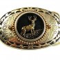 Vintage Gold Tone Buck Deer Belt Buckle 22817