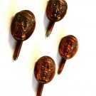 Vintage 1940's 1950's Copper Tone Fu Manchu Detective Shirt 4 Studs
