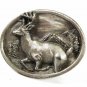 1984 Buck Deer In Woods Belt Buckle by Bergamont Made In USA 8615