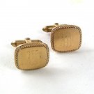 Vintage Goldtone Initial Letter W Cufflinks By CORRECT QUALITY 6317