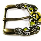 Ed Hardy Brassy & Yellow Rose Belt Buckle 72116