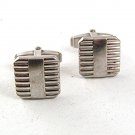 Art Deco Silvertone Cufflinks By KREISLER QUALITY Gold Cont 025 82217