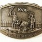 1986 Park City Utah Circus Belt Buckle by Michael Ricker 11215 W Original Box