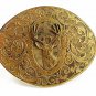 1986 Engraved Buck Deer Sunset Belt Buckle By WELDON E. LISTER 21317