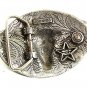 Vintage 1993 Silvertone Steer Head w/ Horns Belt Buckle By Ege USA 9117