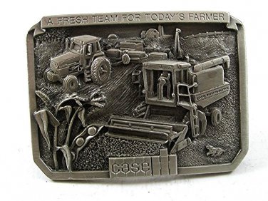 1985 CASE A Fresh Team for Todays Farmer Belt Buckle 121217