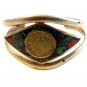 Vintage Mexican Sterling Silver Aztec Calender Cuff Bracelet
