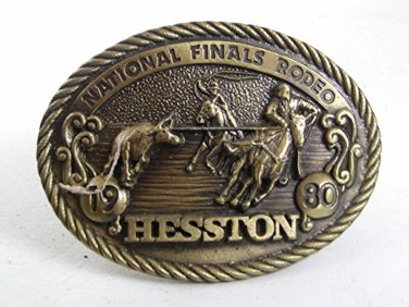 1980 National Finals Rodeo Belt Buckle By HESSTON 9817