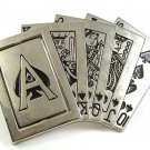 Vintage Spades Royal Flush - Reverable A Belt Buckle 3717