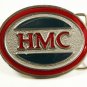 1970's HMC ? Construction ? Red Blue Belt Buckle by CD HIT Made In USA 101915