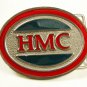 1970's HMC ? Construction ? Red Blue Belt Buckle by CD HIT Made In USA 101915