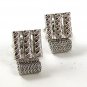 1970's Silver Tone Wrap Around Cufflinks 111216