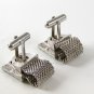 1970's Silver Tone Wrap Around Cufflinks 111216