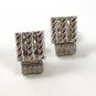 1970's Silver Tone Wrap Around Cufflinks 111216