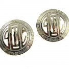 Vintage Silvertone Initial / Letter Monogrammed Cufflinks 71017