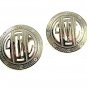 Vintage Silvertone Initial / Letter Monogrammed Cufflinks 71017