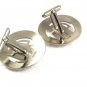 Vintage Silvertone Initial / Letter Monogrammed Cufflinks 71017