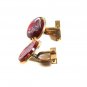 Vintage Gold Tone & Red Greek Warrior Cufflinks By SWANK 52016
