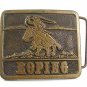 1976 Western Cowboy Rodeo ROPING Belt Buckle By DEZY 10217