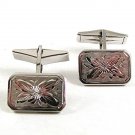 Vintage Sterling Silver Flower Cufflnk By SMIBO 93017