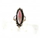 Native American Sterling Silver Pink Mother Pearl Ring Sz 6 Unbranded 53116