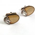 Vintage 1/20th 12Kt Gold Filled Silvertone Cufflinks By SWANK 91317