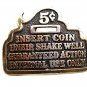 1979 5 Cent Insert Coin Unzip Shake Well Belt Buckle By GABCo USA 121417