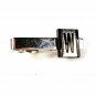 Silvertone Black Letter Initial W Cufflinks & Tie Clasp By SWANK 4716