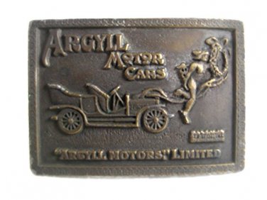 Vintage ARGYLL Motor Cars Limited Belt Buckle 8317