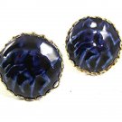 Vintage 1970's Silvertone & Blue GEMINI The Twins Nudes Cufflinks 102317
