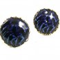 Vintage 1970's Silvertone & Blue GEMINI The Twins Nudes Cufflinks 102317