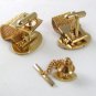 1970's Goldtone Wrap Around Cufflinks & Matching Tie Tac 61217