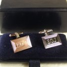 Silvertone Initials EOJ Cufflinks by HAYWARD in Paul Fredrick Box 31816