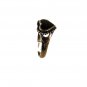 Sterling Silver Black Heart Ring Size 9 Unbranded 41316