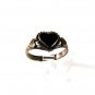 Sterling Silver Black Heart Ring Size 9 Unbranded 41316