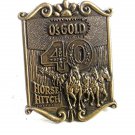 1976 O's Gold Seed Co 40 Horse Hitch Belt Buckle By Lewis Buckles 9817