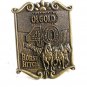 1976 O's Gold Seed Co 40 Horse Hitch Belt Buckle By Lewis Buckles 9817