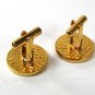 Flashy Black & Gold Tone Dressy Cufflinks 8916