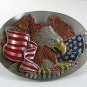 Vintage American Eagle Flag Belt Buckle By BERGAMOT USA 41417