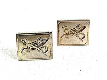 Vintage Sterling Silver Pegasus The Flying Horse Cufflinks By Swank 81617